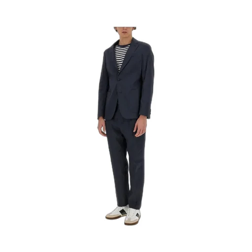 Single-Breasted Linen-Blend Blazer