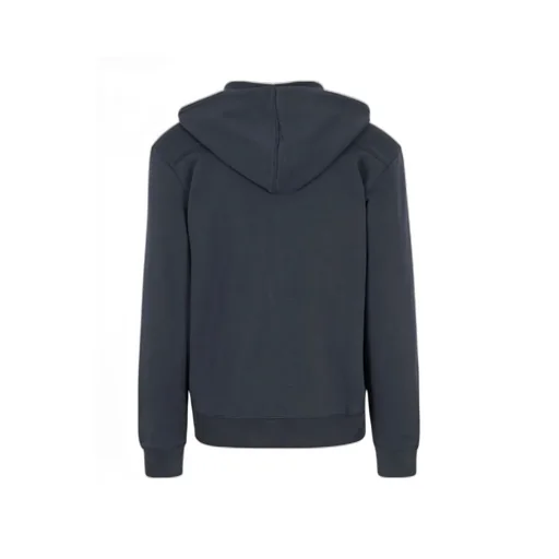 Logo Patch Zio-Up Drawstring Hoodie