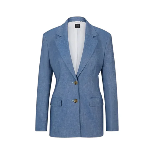 Single-Breasted Twill Blazer