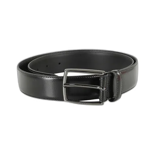 Buckle-Fastening Leather Belt