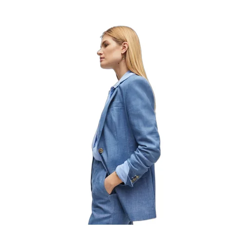 Single-Breasted Twill Blazer