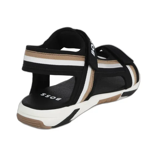Striped Touch-Strap Sandals