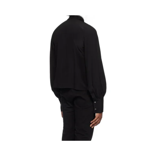 Crepe-De-Chine Pussy-Bow Shirt