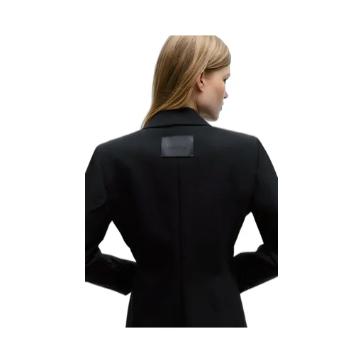 Single-Breasted Logo-Patch Blazer