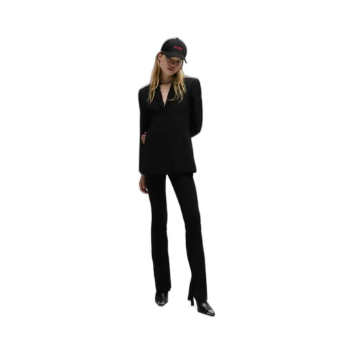 Single-Breasted Logo-Patch Blazer