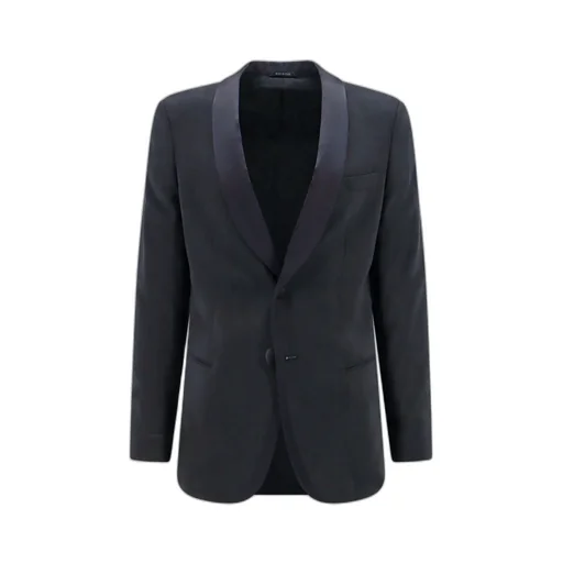 Single-Breasted Twill Blazer