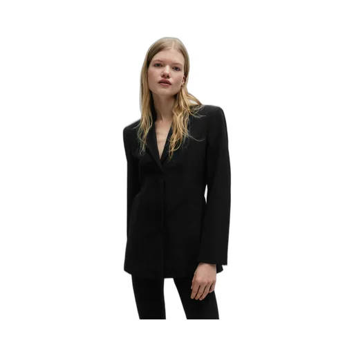 Single-Breasted Logo-Patch Blazer