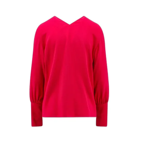 V-Neck Long-Sleeved Blouse