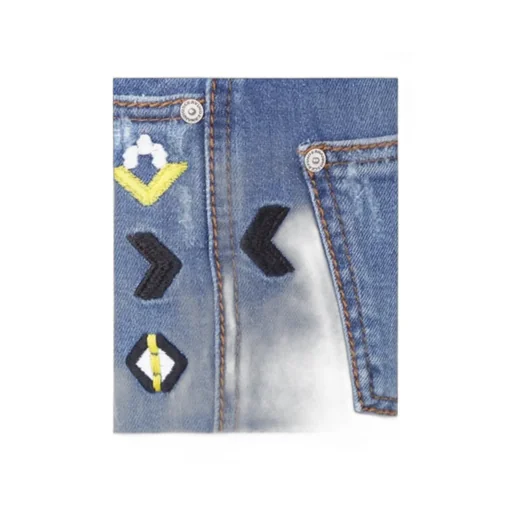 Embroidered Flared-Leg Jeans