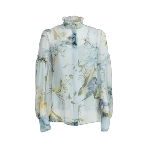 Flower Print Long-Sleeve Shirt