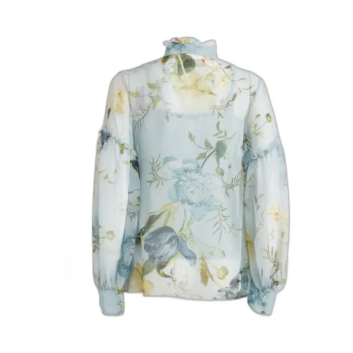 Flower Print Long-Sleeve Shirt