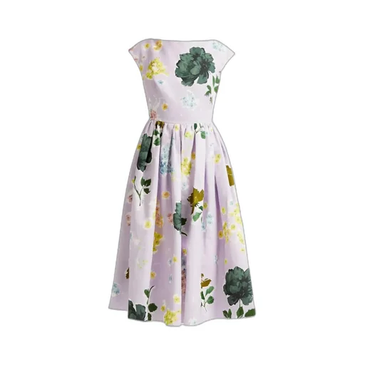 Boat-Neck Midi Dress