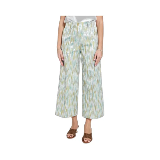 Wide-Leg Cropped Trousers
