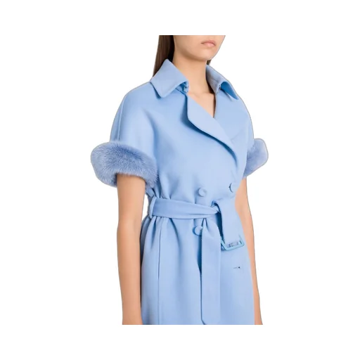Double-Breasted Short-Sleeved Coat