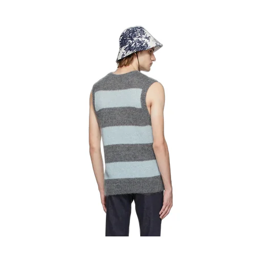 Striped Sleeveless Knitted Pullover