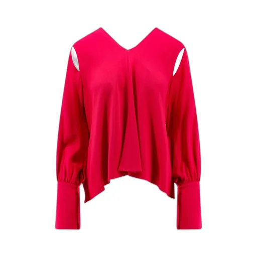 V-Neck Long-Sleeved Blouse