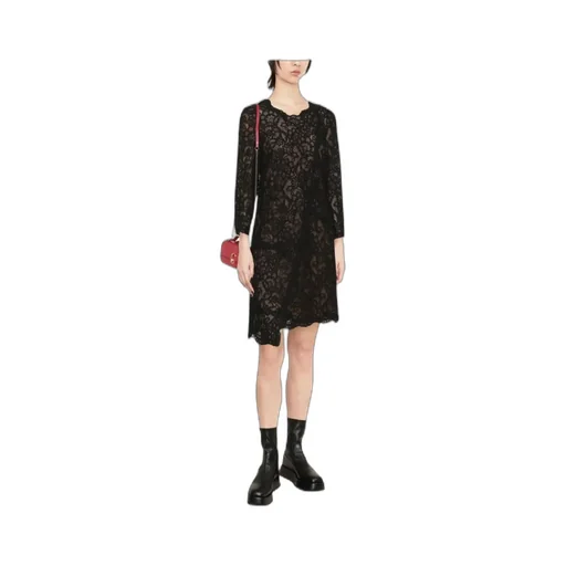 Asymmetric Floral Lace Dress