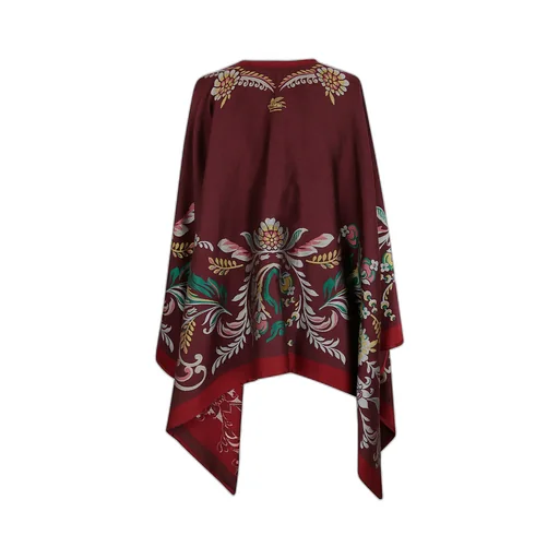 Floral Jacquard Motif Cape