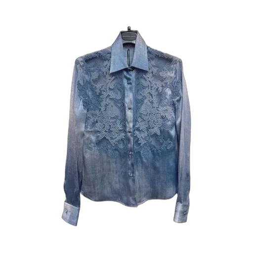 Lace Lapel Shirt