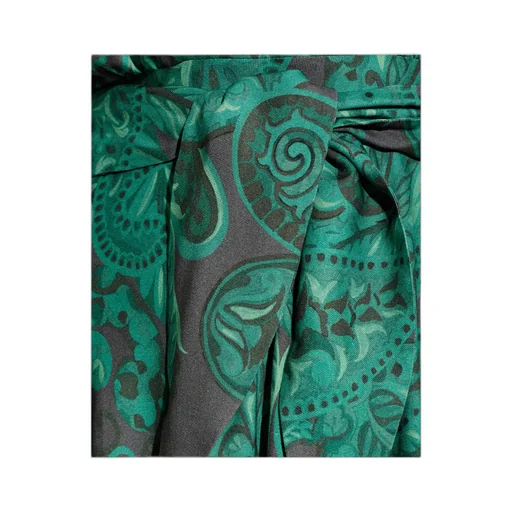 Belted Waist Printed Dress