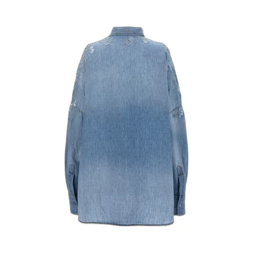 Long-Sleeved Denim Shirt