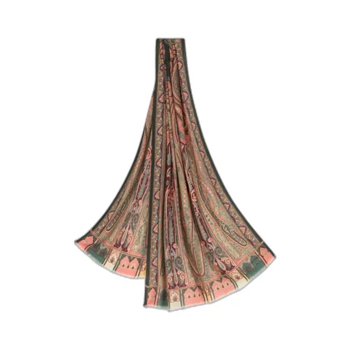Paisley Silk And Cashmere Scarf