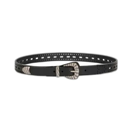 Leather Belt With Openwork