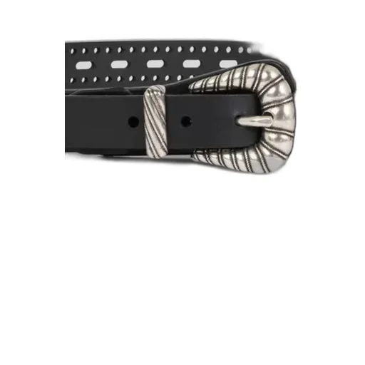 Leather Belt With Openwork