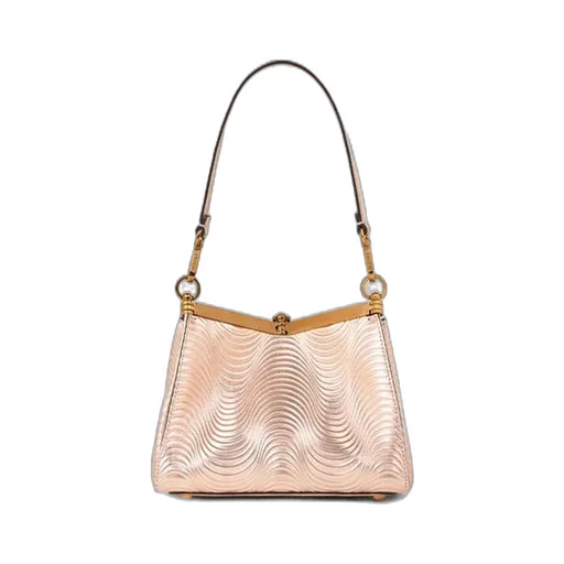 Small Metallic Leather Vela Bag