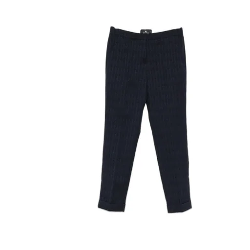 Patterned Cuffed Trousers