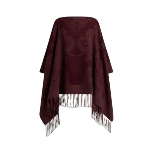 Jacquard Paisley Poncho