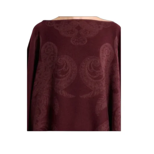Jacquard Paisley Poncho