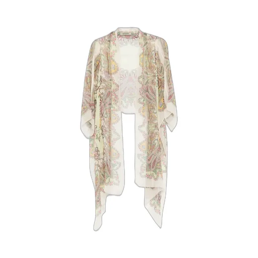 Semi-Sheer Paisley Printed Cape