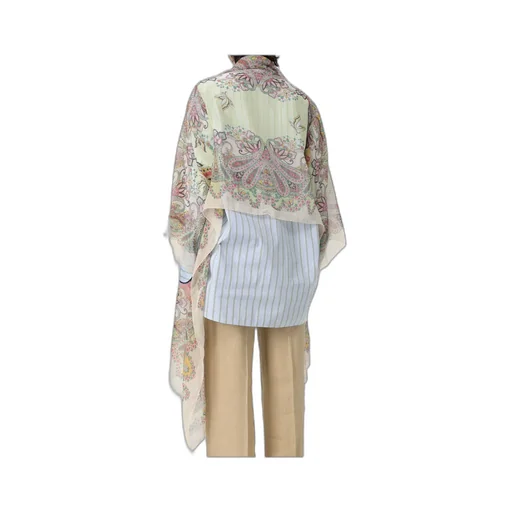Semi-Sheer Paisley Printed Cape