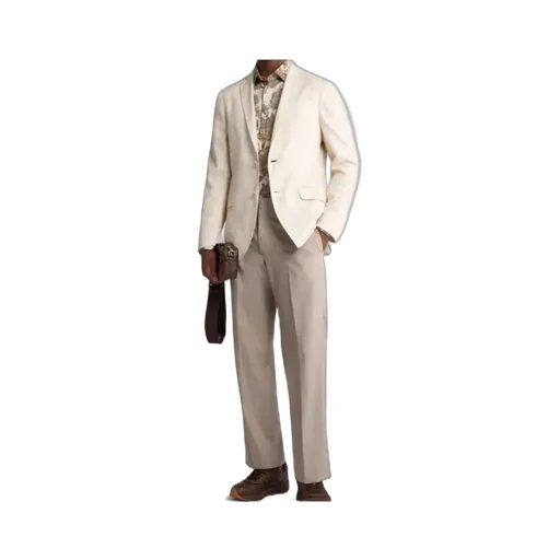Slub Wool-Blend Trousers