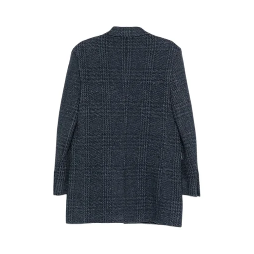 Checked Three-Button Jacket