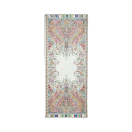Silk Scarf With Multicolored Print