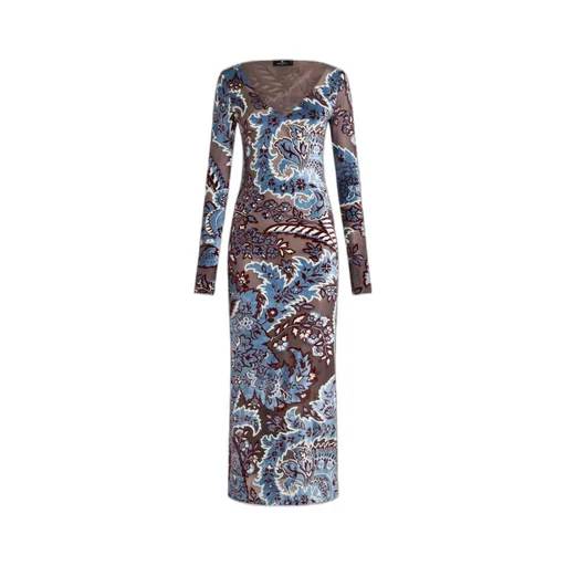 Jacquard Velvet Tulle Dress