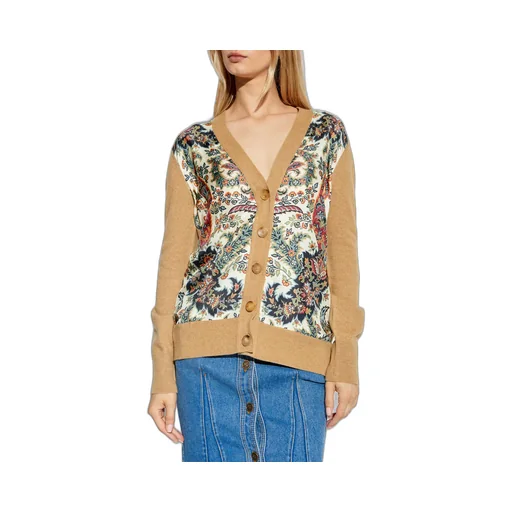 Floral Printed Knit Cardigan
