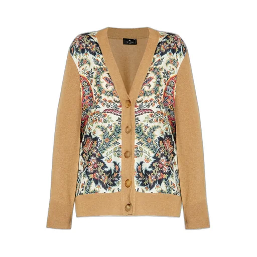 Floral Printed Knit Cardigan