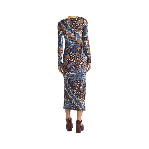 Jacquard Velvet Tulle Dress