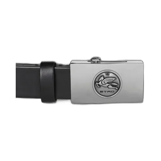 Leather Belt With Pegaso Detail