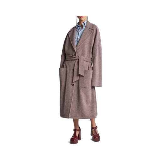 Belted Drop Shoulder Coat