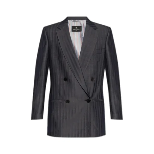 Double-Breasted Candy Striped Jacket