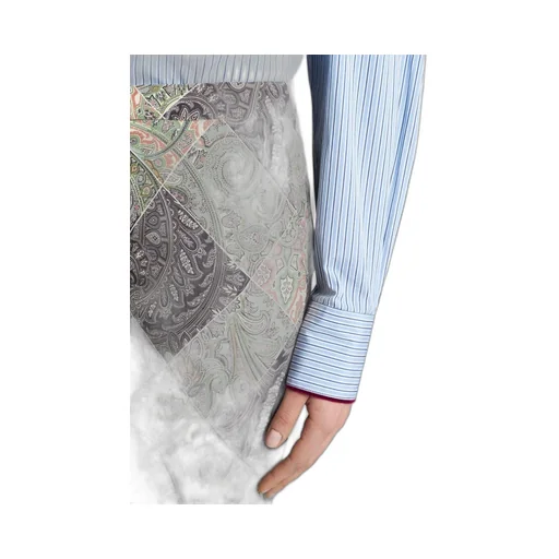 Flared Printed Cady Trousers