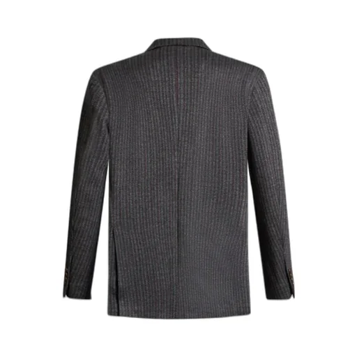 Long-Sleeved Double-Breasted Blazer