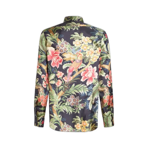 Abstract Printed Straight Hem Shirt