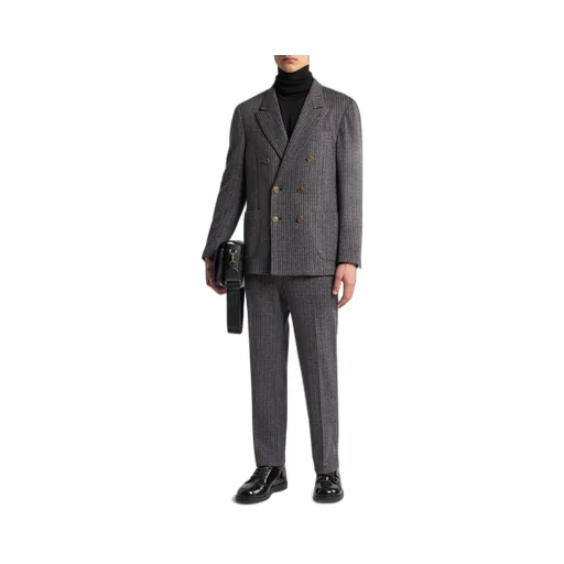 Long-Sleeved Double-Breasted Blazer