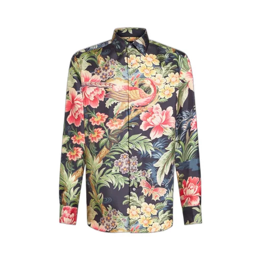 Abstract Printed Straight Hem Shirt