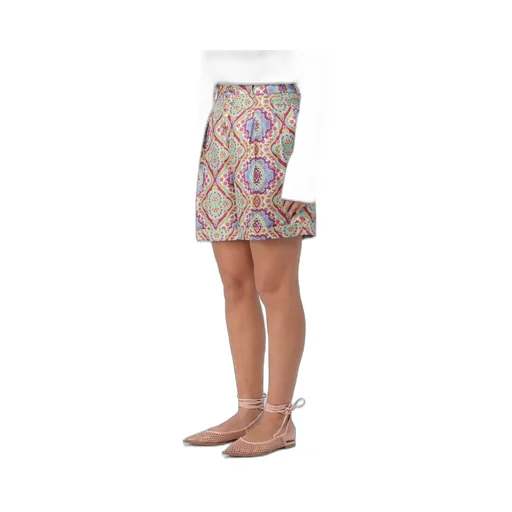 Paisley-Printed Wide-Leg Shorts